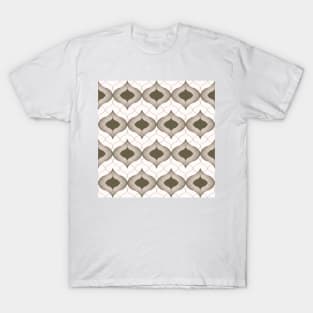 Ogee tile khaki green beige earth tones classic abstract geometrical design T-Shirt